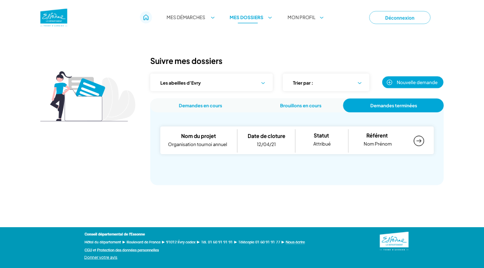 Digitalisation des Subventions Associatives : Concevoir une Interface Intuitive pour le Département de l’Essonne Pistache design UX UI france 